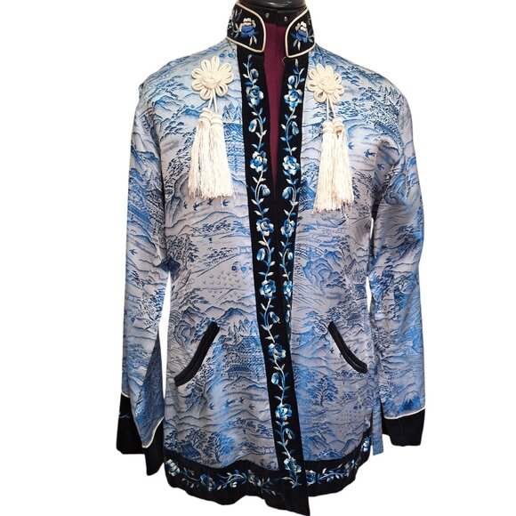 Mount Antelope Vintage brocade jacket fully lined size medium - Picture 1 of 14